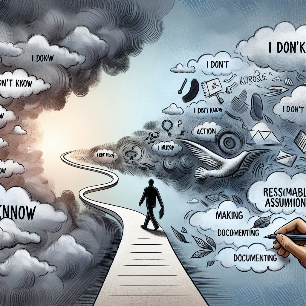 "I Don’t Know" Is Never an Excuse: Make an Assumption and Document It